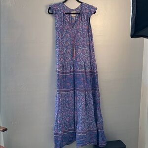 Alicia Bell Floral Blue and Pink Maxi Dress Size Small